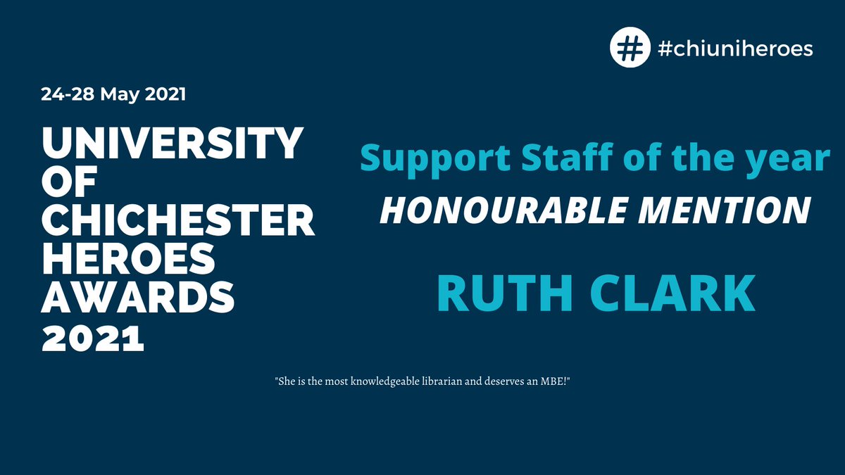 Honourable mention #1 🥰

@RuthEllenClark (MBE?)👑

#ChiUniHeroes | #NationalSaySomethingNiceDay
