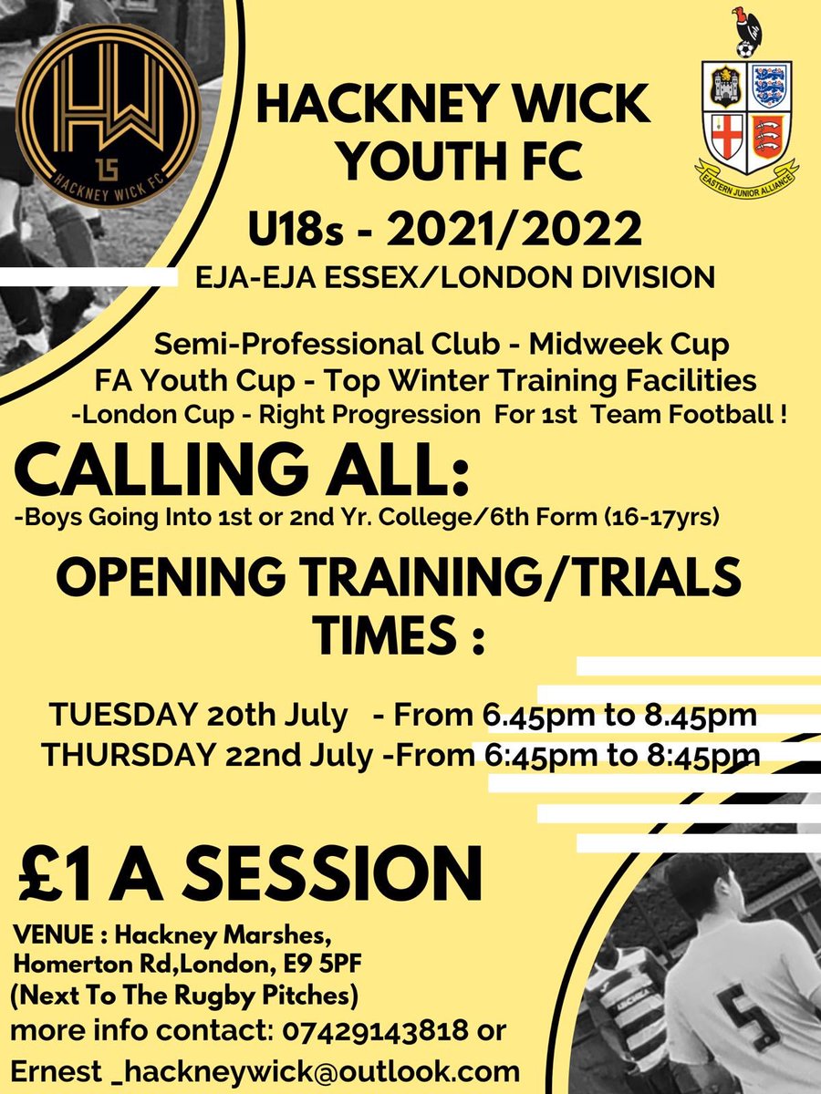 StowGirls's tweet photo. U18s Recruiting for next season @EJALeague and FA Youth cup.
Please get in touch with the contact details in the flyer Curtesy of Hackney @BSixCollege student @Officialdmhd1 ππΏππΏππΏππΏππΏππΏ
#Hackneystandup #northEastStandup https://t.co/lWvdgtGCks