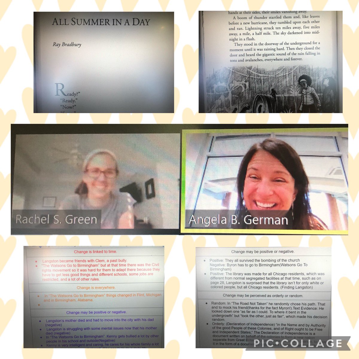 abgerman's tweet image. Love starting the morning w/ @r_green623! Today we tackled a thought-provoking story by #RayBradbury, creating questions and wonders for tomorrow’s second read where we will find answers in the text! Then, we embarked on our #changeovertime matrix for persuasion unit! #GSquared