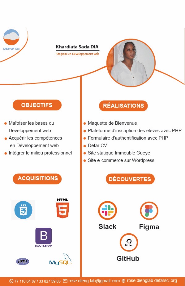 Market_digital2's tweet photo. Après 3 mois de stage de formation à DEFAR Sci, Khardiata Sada Dia a présenté son rapport de fin de stage au Rose Dieng Lab.  
Faites comme elle en vous inscrivant ici👉 https://t.co/geAvt8bBNt. 

#Javascript #PHP #Wordpress #formation #stage #kebetu #développementweb https://t.co/KD4OLrqQ1b