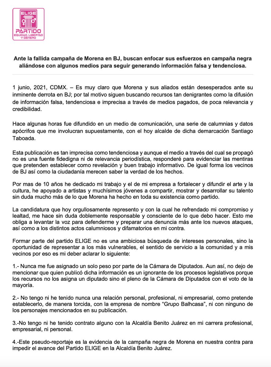 martecalderon's tweet photo. Ante la inminente derrota de @PaulaSoto en @BJAlcaldia, buscan enfocar sus esfuerzos en campaña negra aliándose con algunos medios para seguir generando información falsa y tendenciosa. Aquí mi comunicado. https://t.co/4DvmcrjYPD