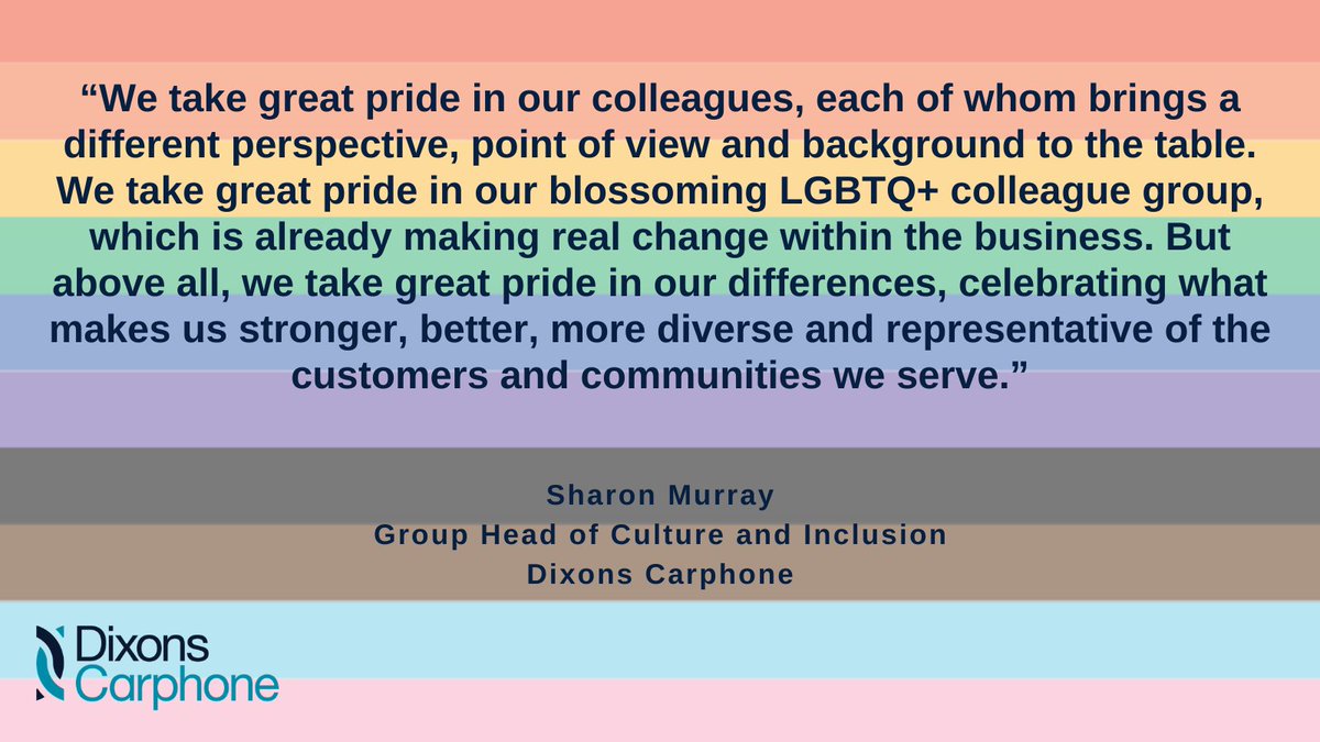 currysplc's tweet photo. Happy Pride Month to our LGBTQ+ colleagues, customers and partners far and wide – we stand proud with you today, and every day https://t.co/AVTPvENJnG