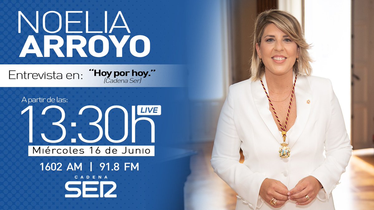 ¡Buenos días! Hoy hablaré de mis primeros días al frente de la alcaldía, de los futuros proyectos y de la actualidad de #Cartagena en Hoy por Hoy de <a href="/SER_Cartagena/">SER_Cartagena</a>.

🕜 13:30h
📻 1602 AM/91.8 FM