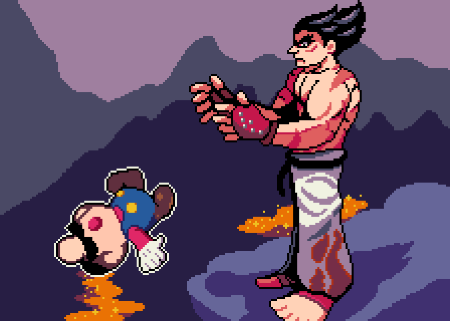 FodderLabs's tweet image. これで終わりです！(Here it will be your end!)

It was nice knowing the turn-based Paper Mario games. 🥲

#Kazuya #pixelart #SmashBrosUltimate
