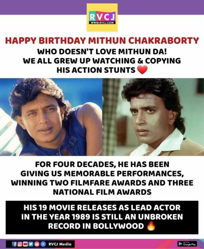 Happy Birthday Mithun Da ♥️🔥
#HappyBirthdayMithunChakraborty #MithunChakraborty #bollywood #bollywoodactor #rvcjmovies @mithunda_off