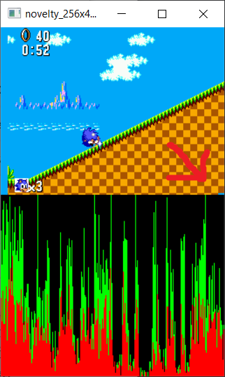 ID_AA_Carmack's tweet photo. I wrote a little program to composite map images from scrolling game footage. There were some tiny speckles at edges that I thought were due to me running off my buffer, but it looks like the original master system Sonic had an off-by-one error with very fast movement. https://t.co/7mcsPjgTjJ