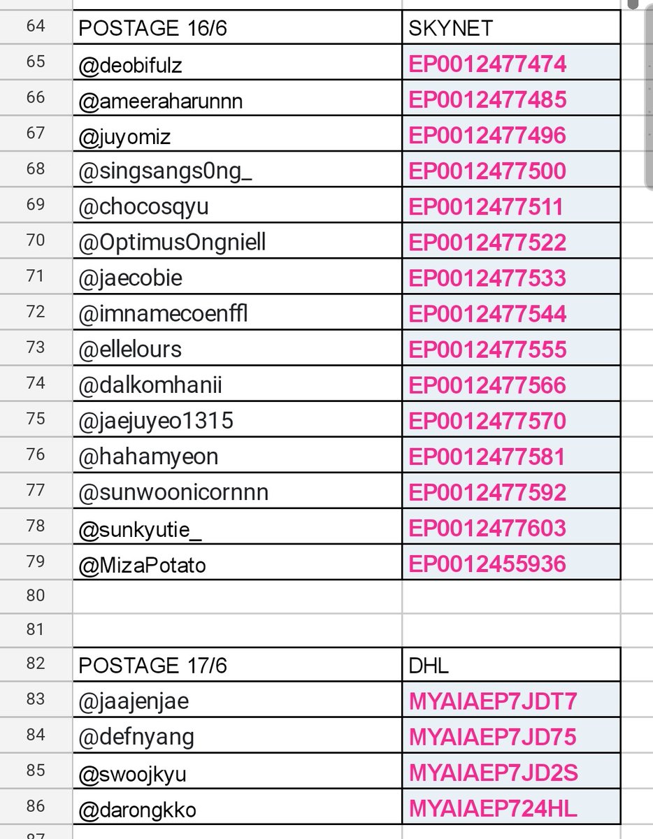 pruuwoojae's tweet image. #prupdates 
POSTAGE 16/6 ✅
POSTAGE 17/6 🔜

SKYNET has picked up all stated orders: 
💫BD PCs
💫TBZ REVEAL BROADCADT PCS LAST BATCH 

Orders using DHL, my mom will drop off all parcels tmr so tracking can only be checked then hehe 

Thank you everyone for waiting!