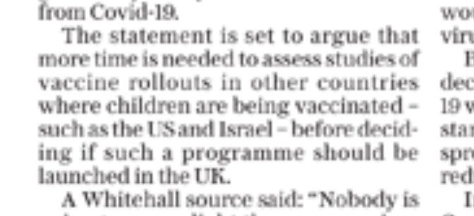 AlexBerenson's tweet image. The British have apparently decided not to #Covid vaccinate people under 18 - they’re going to let American teens be the guinea pigs. Smart of them. Not so smart of us.