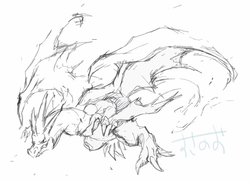 すさノお ポケモンとかのイラストを描く Skeb制作中 リザードンのポーズ練習 ラフはこれでも綺麗なほう