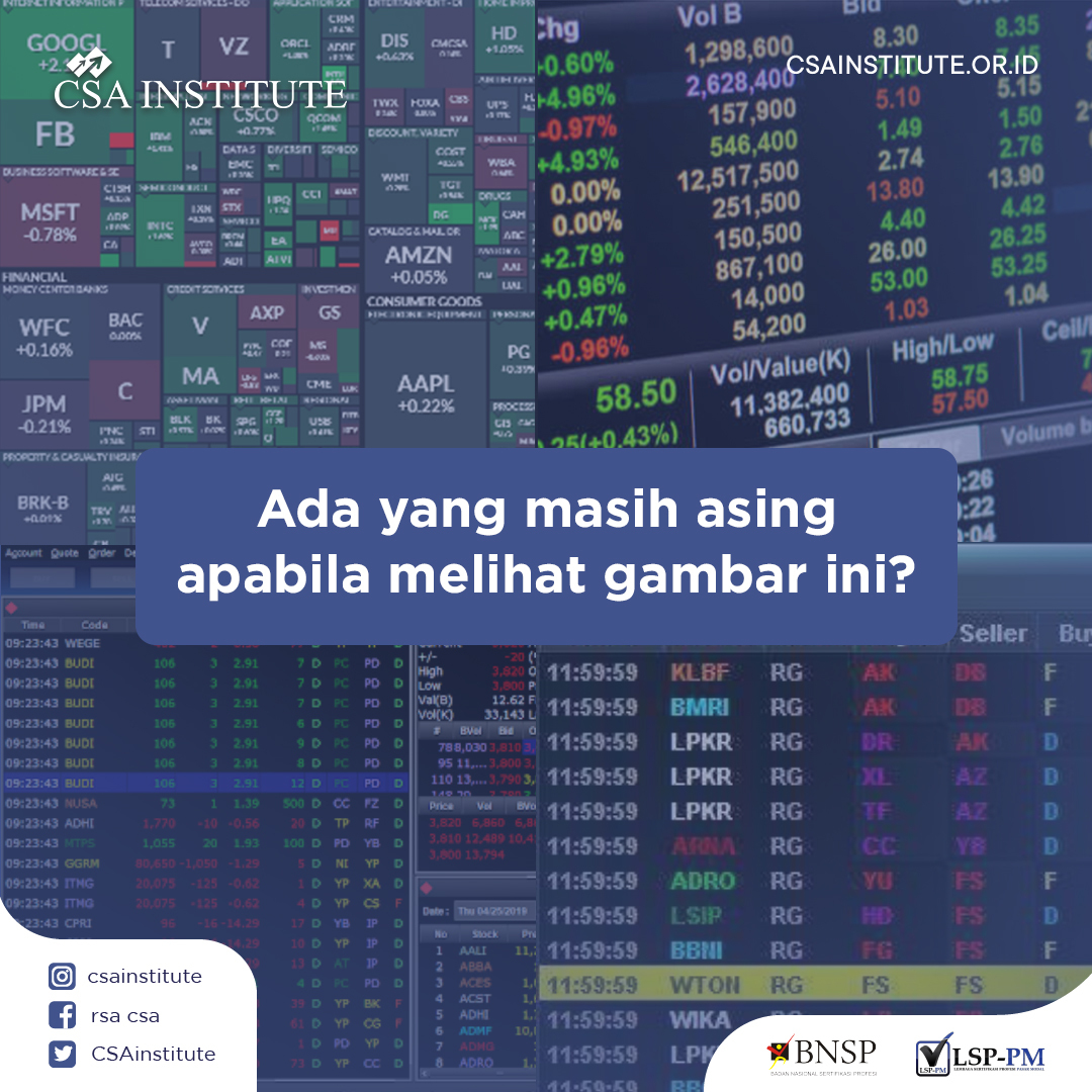 Hayoo para sobat analis !!

siapa yang masih asing dengan gambar diatas...

kira-kira apa gambar diatas ya?

Info pelatihan dan regristasi CSA Institute
Untuk informasi lebih lanjut bisa menghubungi:
📱0878-8117-5800
☎ 021-22786167
📩 info@csainstitute.or.id⁣