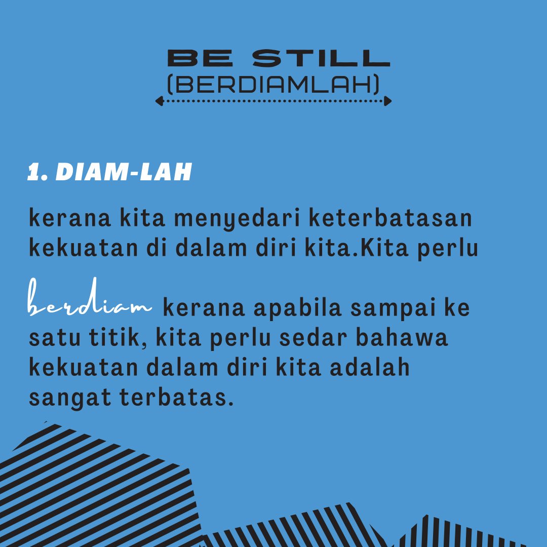 joycentresib's tweet image. “BE STILL”
Sis. Rorna Lidam / Ahad 13 Jun 2021
#JCSSOnline #SermonNote
#DoitAgain2.0