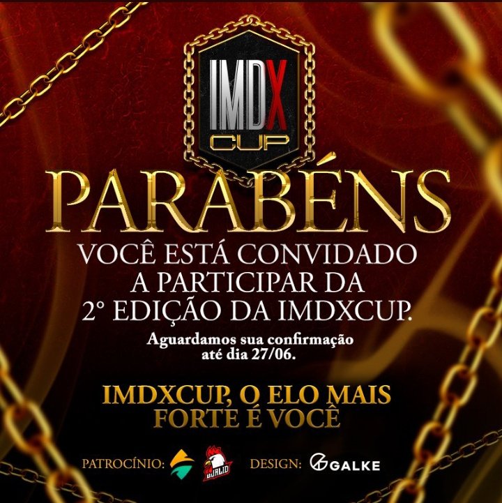 #ClashRoyale I Convite

Aceitamos o convite da @IMDXCUP e vamos com força máxima em busca do título !! ⚫🟣⚪

#GODTX