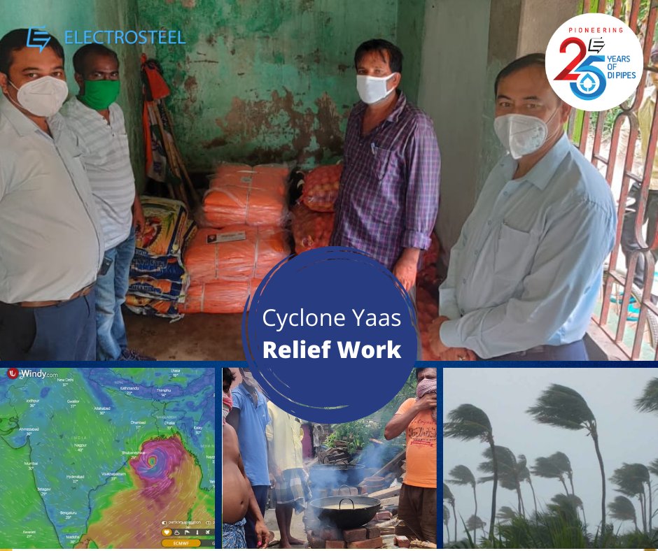ElectrosteelG's tweet photo. #CycloneYaasUPDATE - #ElectrosteelCastingsLtd Distributes Relief Materials to Village Jhikhurkhali 
#ElectrosteelGroup https://t.co/E9tVOTIrg1 #DuctileIronPipes #25YearsOfDIpipes #DIFittings https://t.co/h8qgvMMu9k