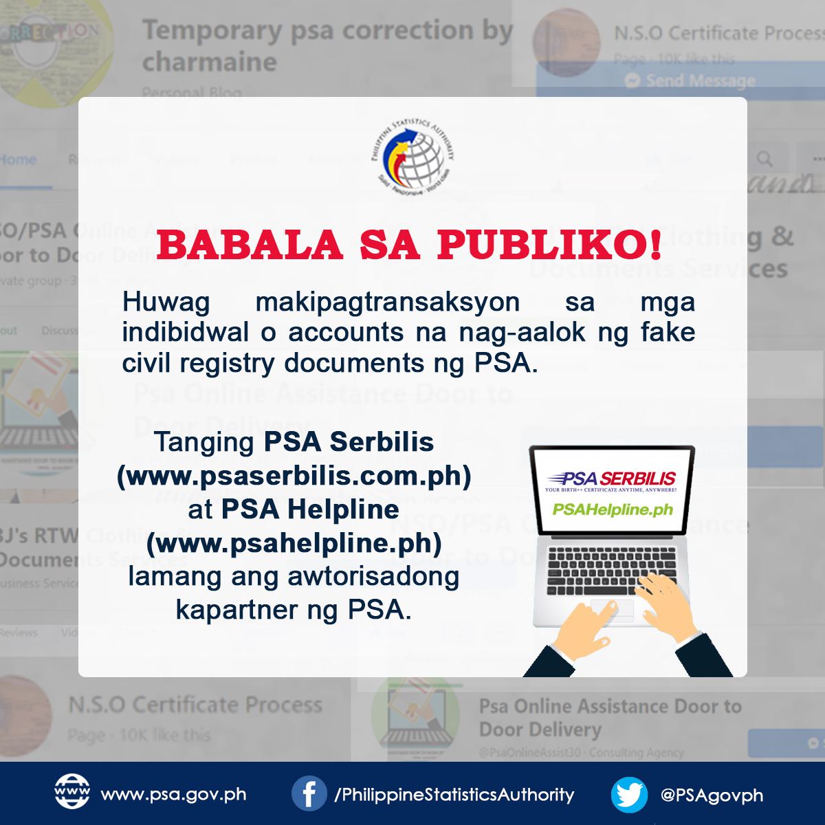 Philippine Statistics Authority tweet media