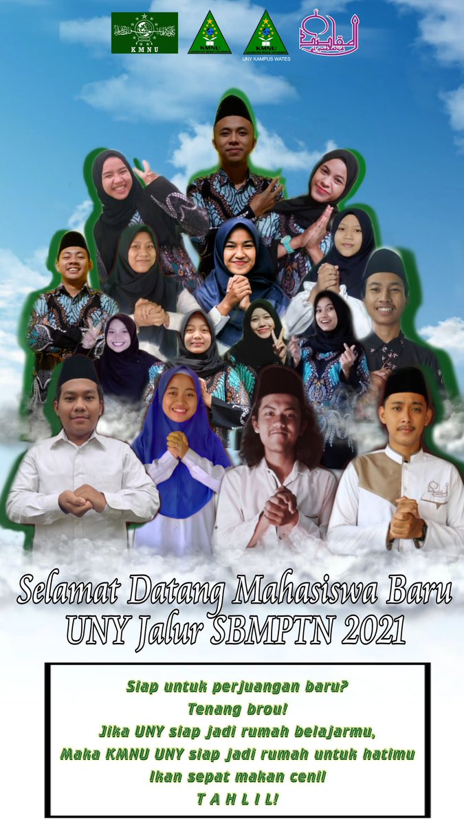 kmnuUNY's tweet photo. Selamat datang di kampus UNYu. Sudahi galaumu, ayo gabung KMNU๐ฅฐ
@kmnupusat @kmnuunywates @elmaqashid
#KMNU #SBMPTN #UNY https://t.co/Crl7zT9BI6