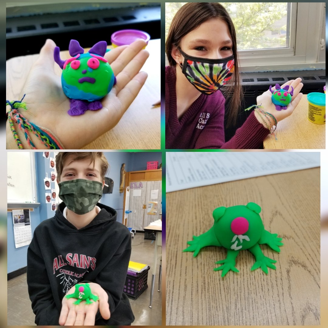 ASCAMrsNova's tweet photo. 8th Grade Monster Genetics Lab. Our 8th graders have been reviewing punnett squares &amp; inherited traits. They also had a chance to create their own monster offspring. @ASCA_Albany https://t.co/Qajwmwe4Cf
