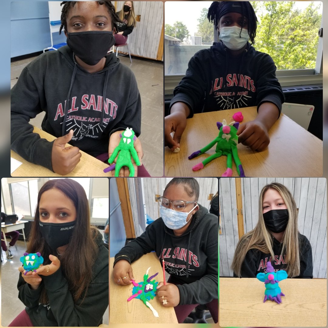 ASCAMrsNova's tweet photo. 8th Grade Monster Genetics Lab. Our 8th graders have been reviewing punnett squares &amp; inherited traits. They also had a chance to create their own monster offspring. @ASCA_Albany https://t.co/Qajwmwe4Cf