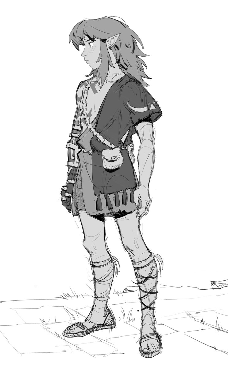 madsraa's tweet photo. Botw 2 Link!!!! I was going to do a clean sketch of this and then remembered I have no patients for clean lines anymore haha https://t.co/fImgdkIE1P