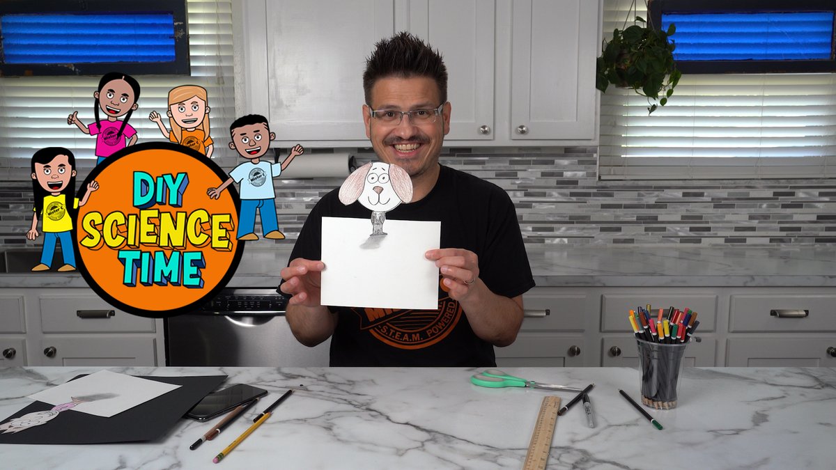 OriginalMisterC's tweet photo. Brighten your day with this awesome episode on optical illusions! Join Mister C & @aptvEducation this Friday for a brand new episode of DIY Science Time. Rubins Vase, Moire Patterns, Stroop Effect and more! You won't be able to take your eyes off of this show! #diysciencetime https://t.co/jJYjnlxmFR