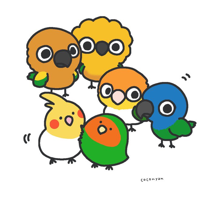 インコイラストのtwitterイラスト検索結果 古い順