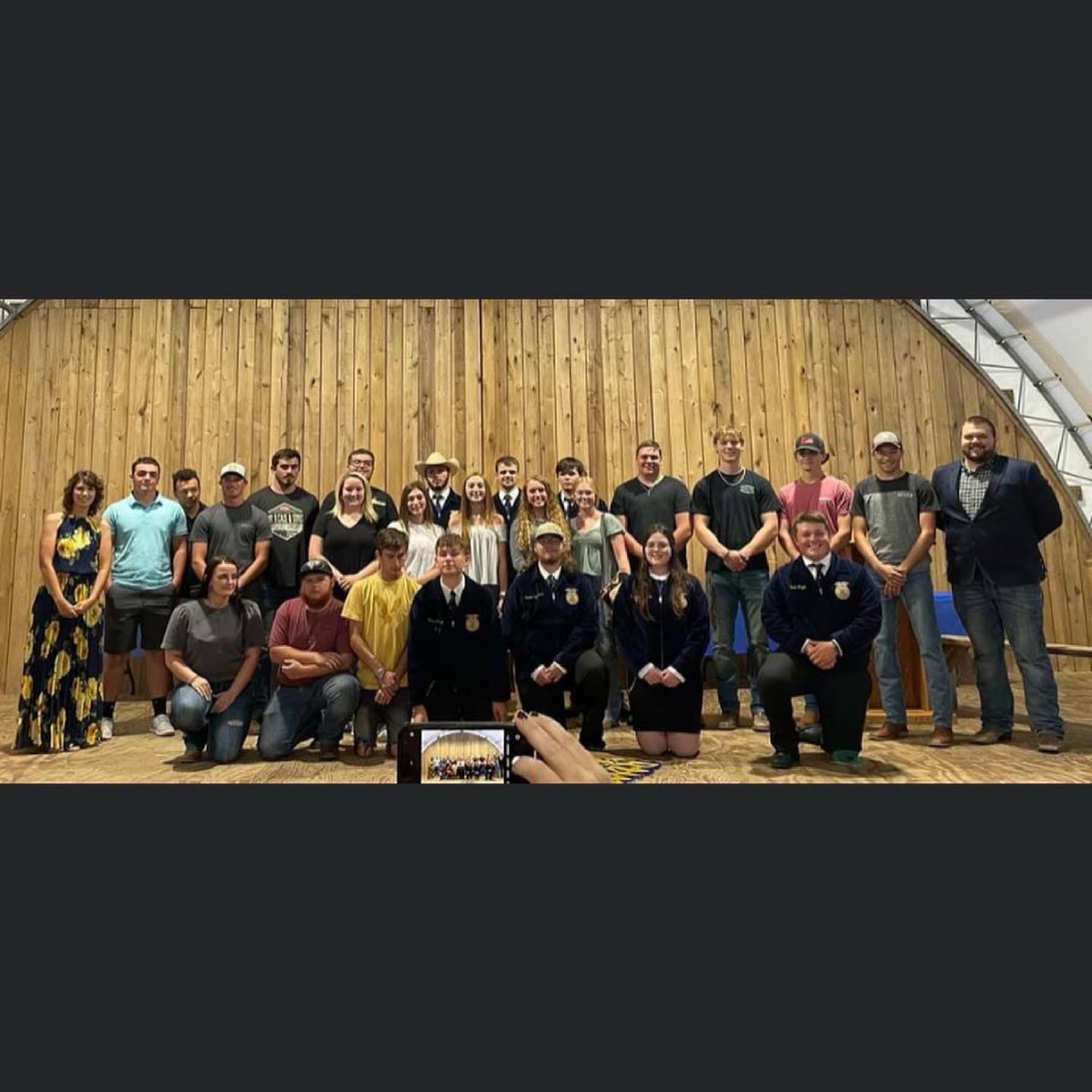 MrLeasure's tweet photo. Largest McGuffey FFA senior class ever and a very special  class to me. I can honestly say I will truly miss all of you God Bless all of you and good luck with your next steps in life! Remember there is always a seat in the Ag shop for you @McGuffeyHS #mcgffa #mcgffafamily https://t.co/QvS6FTlMpl