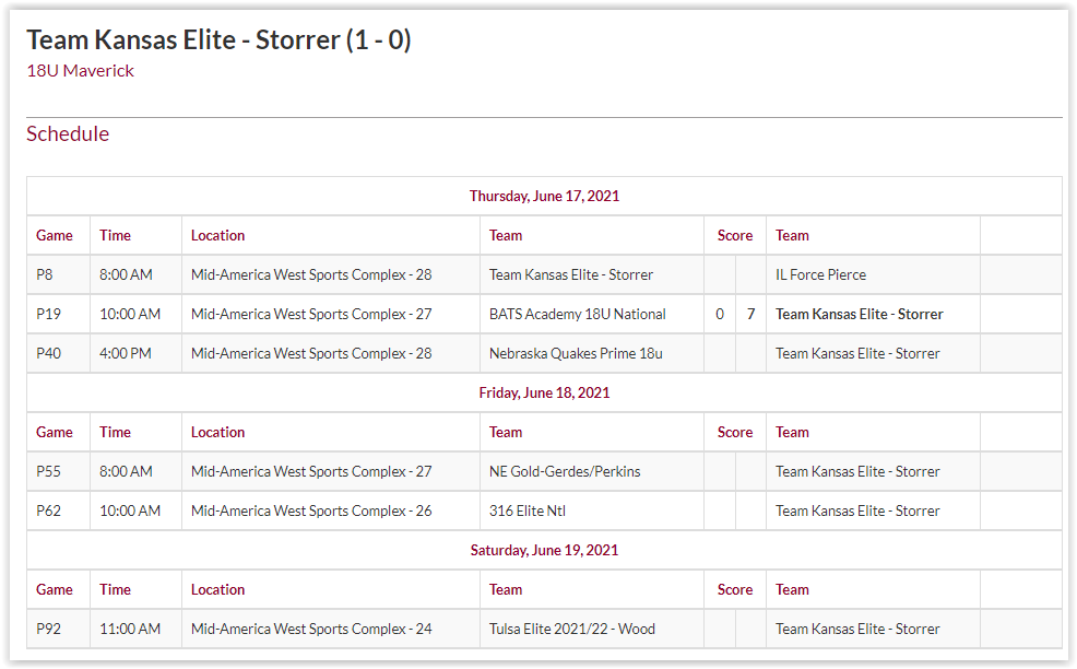 TeamKS18Storrer's tweet photo. Top Gun Invitational Schedule https://t.co/a3U4vY7eq8