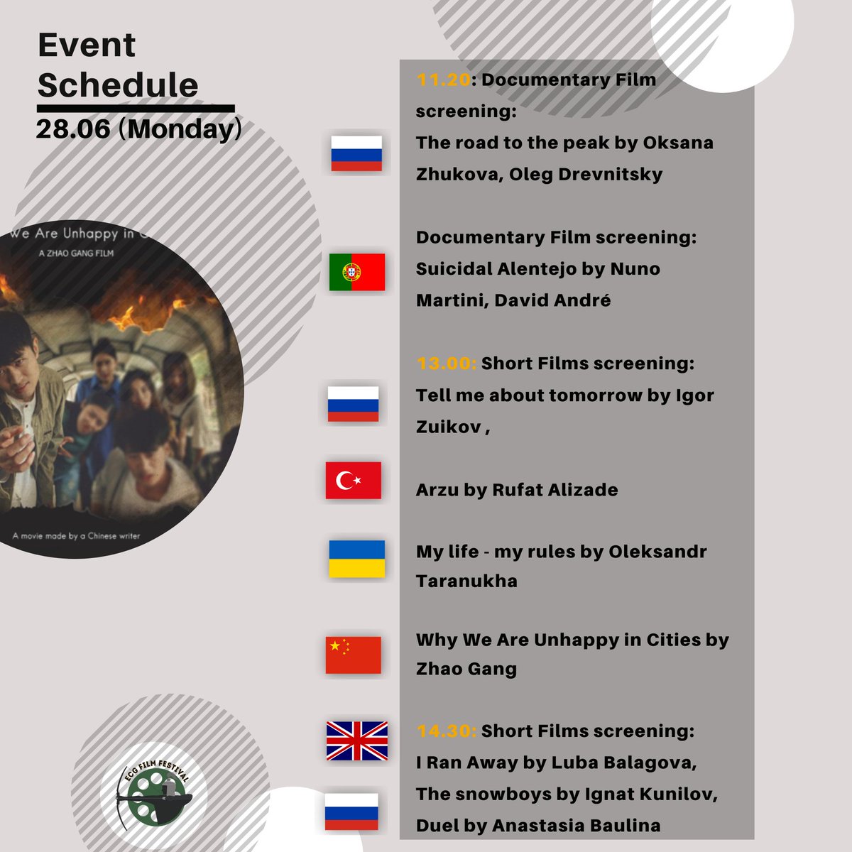 EurasianFF's tweet photo. New festival program June 24-28

ADDRESS: Premiere Cinemas, Mercury Shopping Center, Mercury Gardens, Romford RM1 3EE.
Tickets can be purchased locally at the cinema.

For all questions, write to us on social media or by email: festival@ocamagazine.com https://t.co/o3soGyreHT
