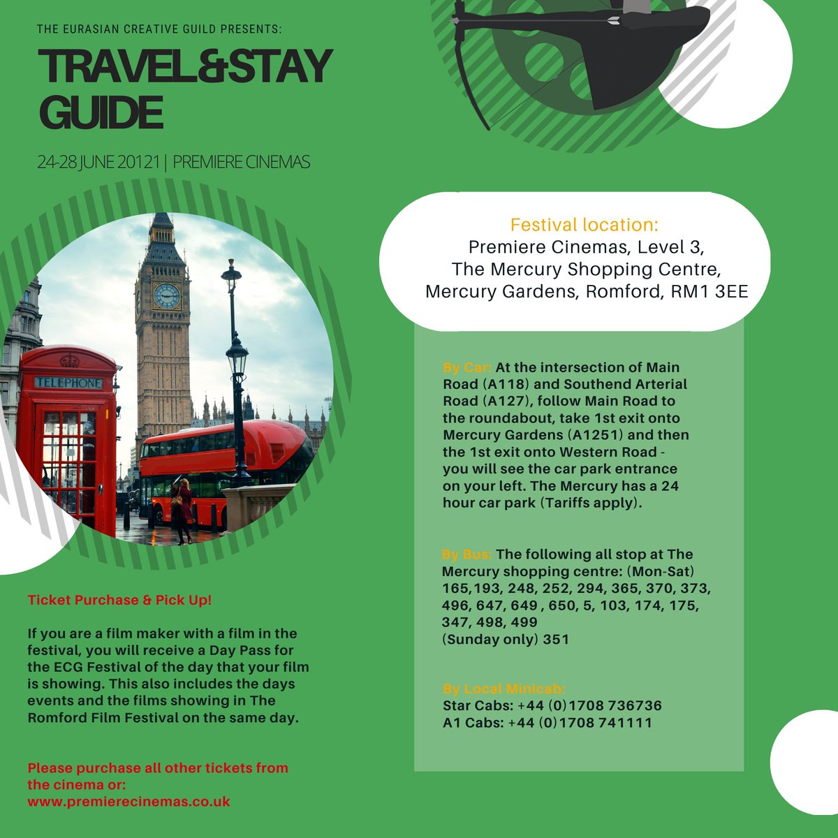 New festival program June 24-28

ADDRESS: Premiere Cinemas, Mercury Shopping Center, Mercury Gardens, Romford RM1 3EE.
Tickets can be purchased locally at the cinema.

For all questions, write to us on social media or by email: festival@ocamagazine.com