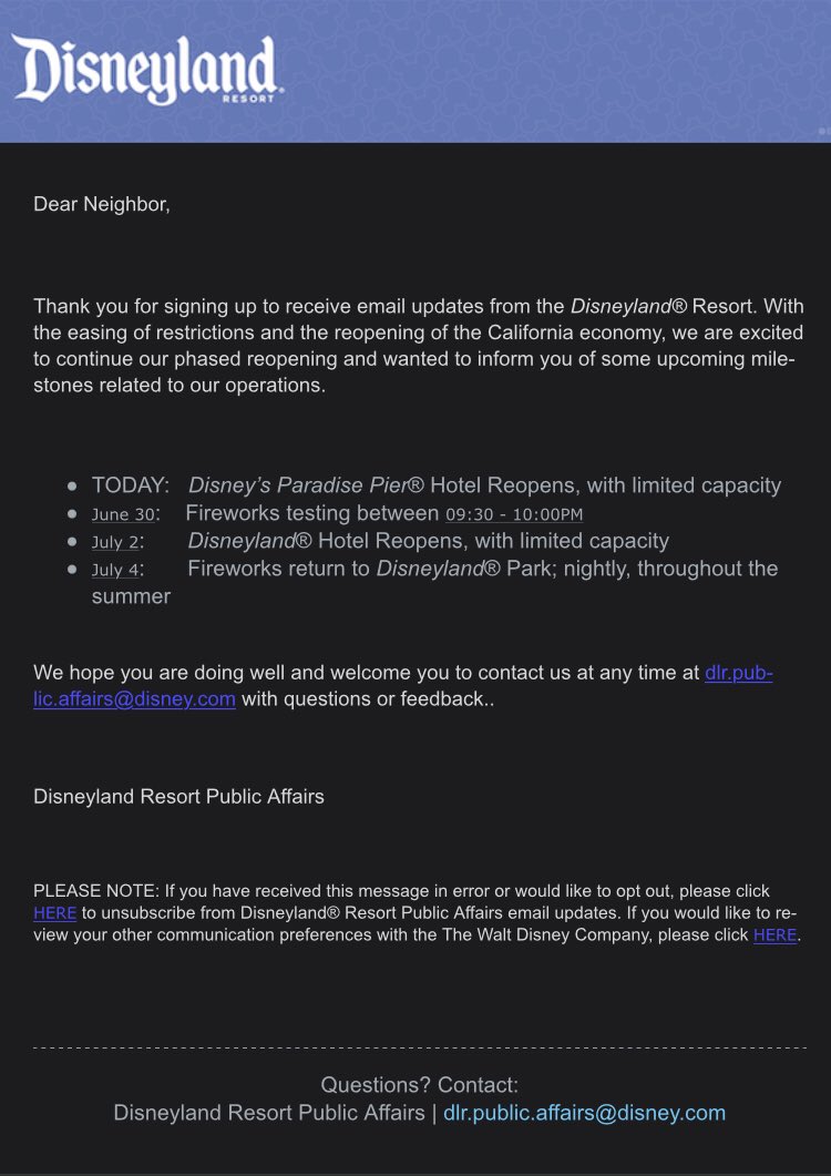 MagicAndWalnut's tweet image. The return of fireworks to the skies above @Disneyland will take place four days ahead of the official July 4 debut of Mickey’s Mix Magic! A midweek test run has been scheduled for June 30, just a half hour after the park closes — and while #DowntownDisney is still open!