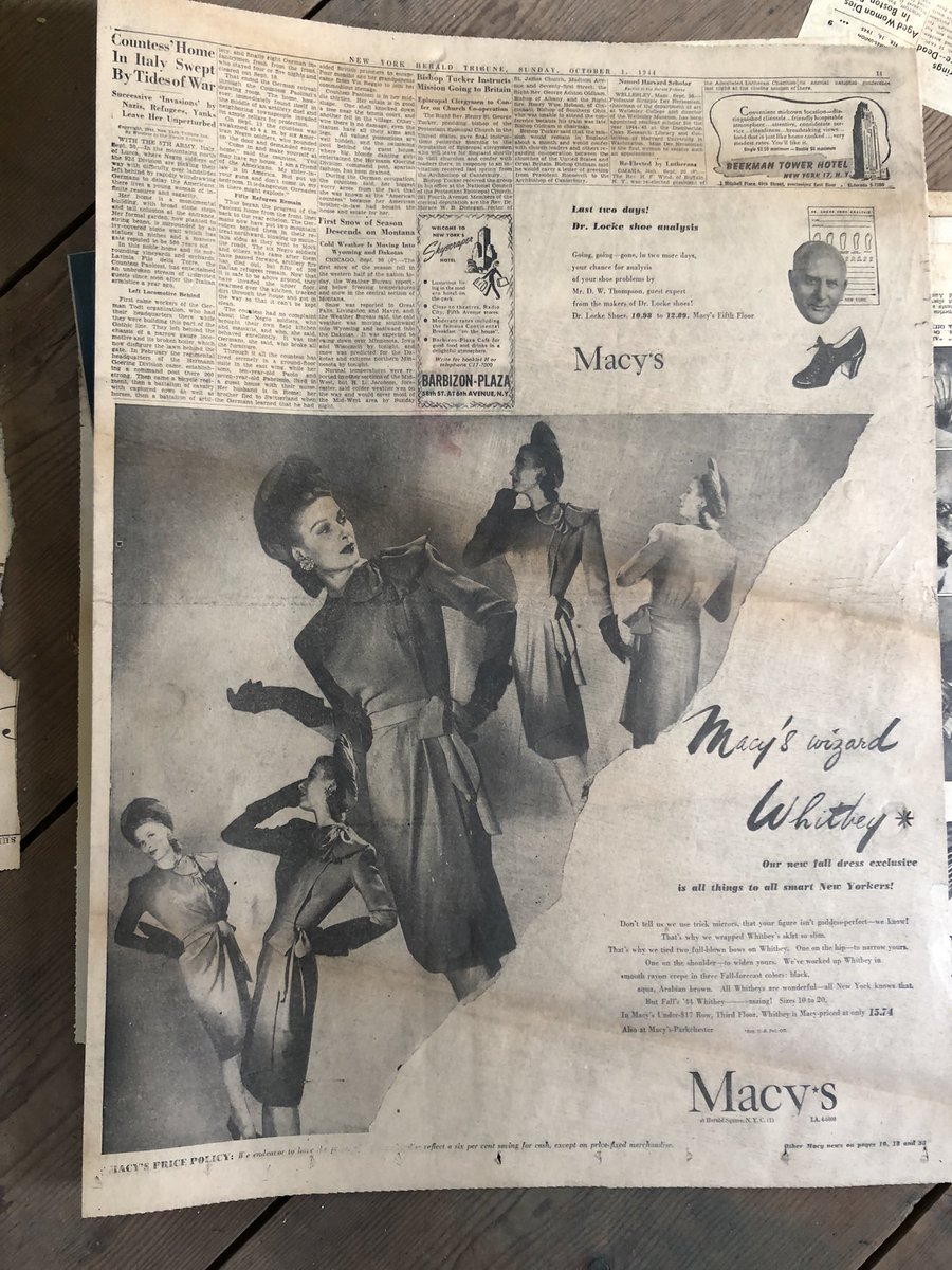 jodil007's tweet photo. Hey @Macys look at this old ad we found from 1945 when we were tearing up the linoleum in the house we just bought https://t.co/yAnV29fCjk