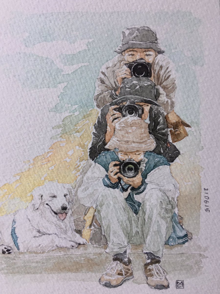 Bora_reply02's tweet photo. một chiếc studio đáng yêu nào đó 🐶
📔 Canson montval 
🎨 Superior
#ArtistOnTwitter #Watercolor https://t.co/dHV8VVh05B