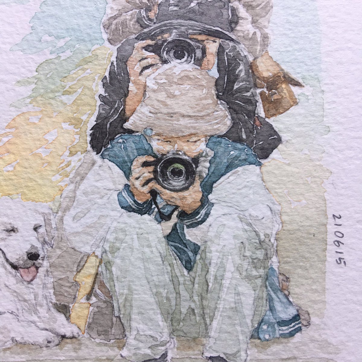 Bora_reply02's tweet photo. một chiếc studio đáng yêu nào đó 🐶
📔 Canson montval 
🎨 Superior
#ArtistOnTwitter #Watercolor https://t.co/dHV8VVh05B