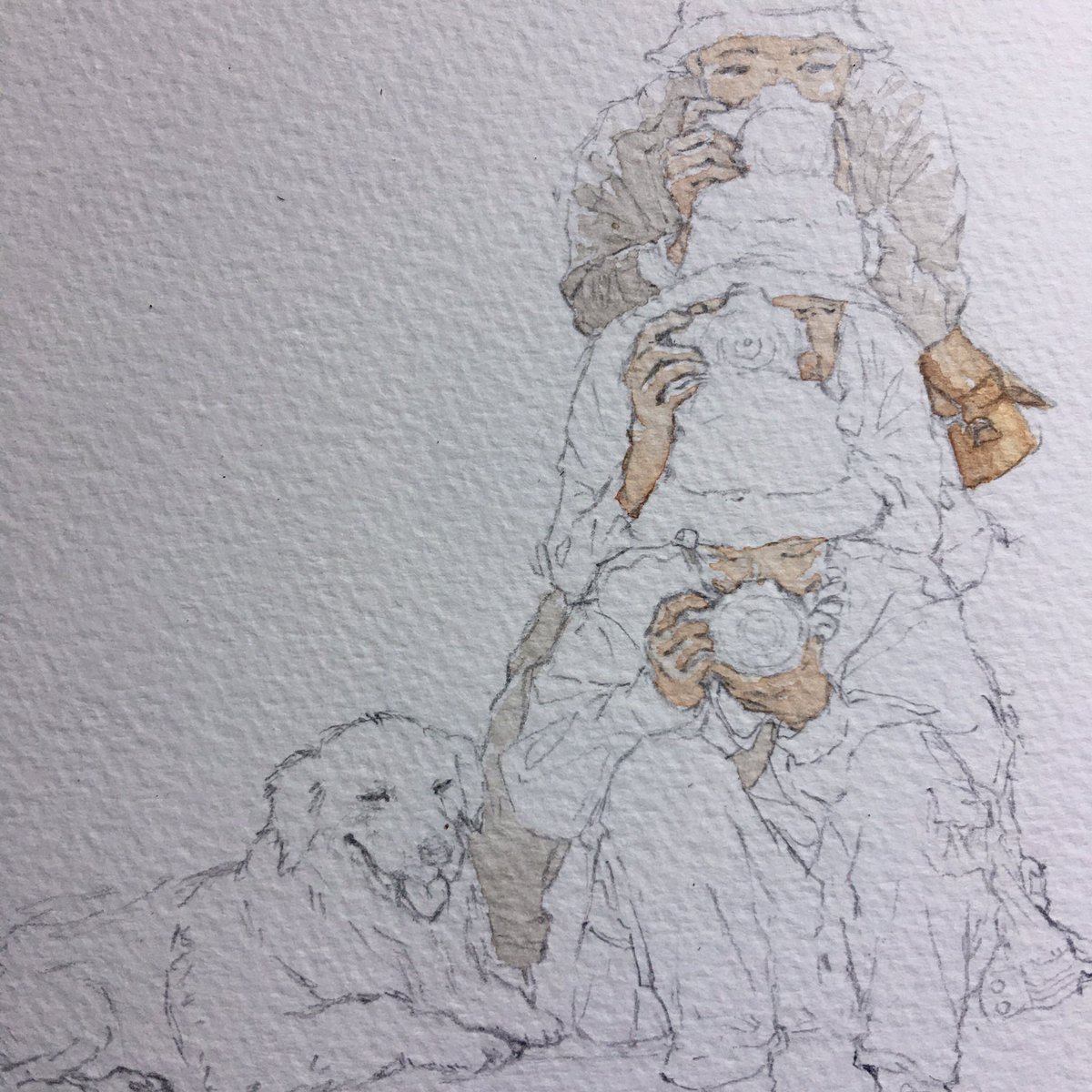 Bora_reply02's tweet photo. một chiếc studio đáng yêu nào đó 🐶
📔 Canson montval 
🎨 Superior
#ArtistOnTwitter #Watercolor https://t.co/dHV8VVh05B