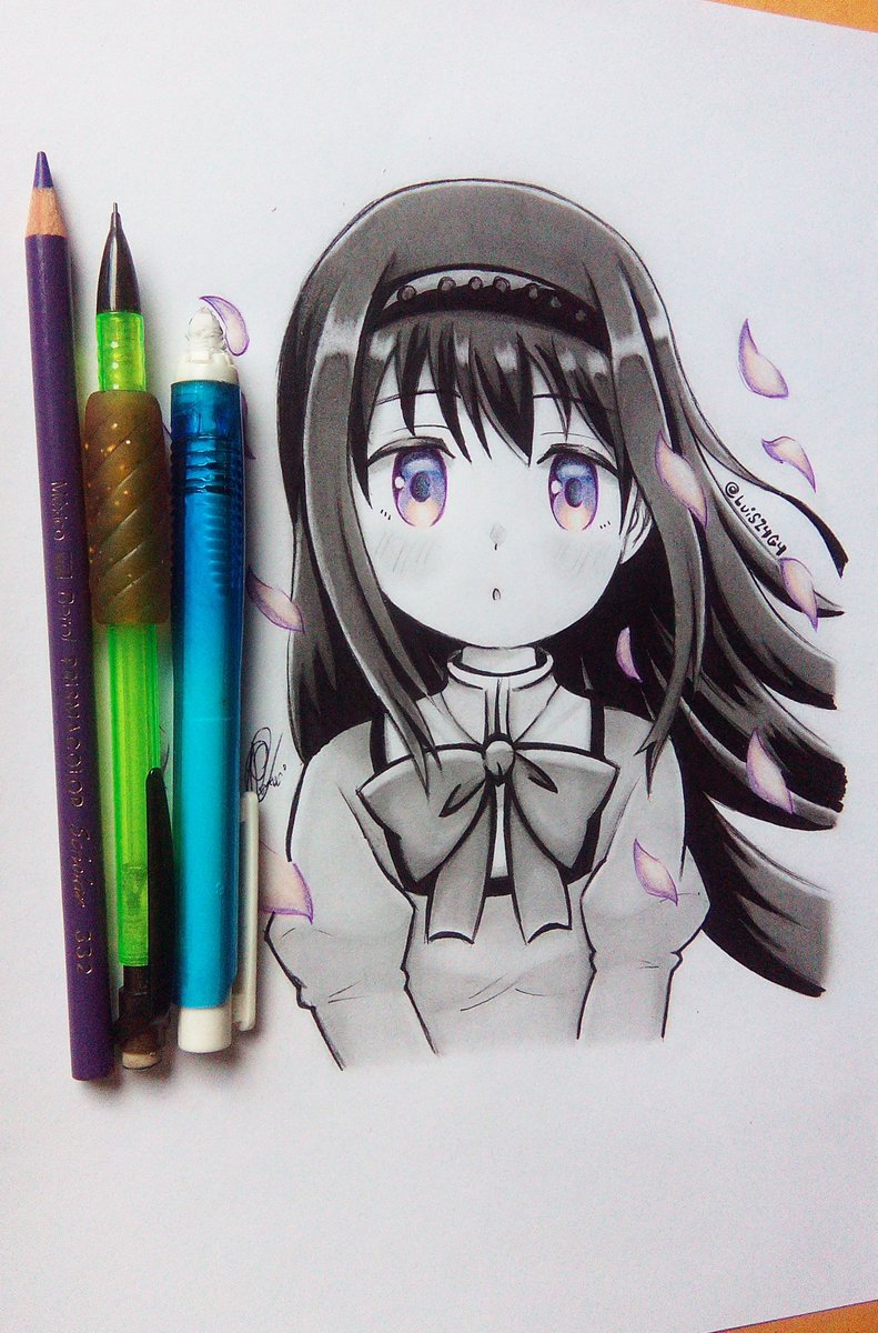 Luisz4g4 Madoka Magica Homuraakemi I Hope You Like It Always Thanks For Supporting イラスト Illustration アニメ Anime かわいい Kawaii Moe 魔法少女 Animegirl 鉛筆 Pencil Design 春 Art 魔法少女まどか
