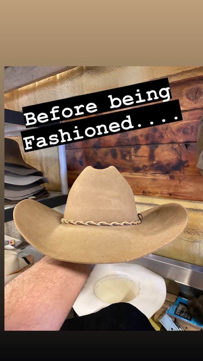 HamblenHats's tweet photo. A recent refashion for our friend James from the @EliYoungBand  not every hat is new, some have a lot of sentimental importance back lack modern style!! #KeepingCowboyCool #HamblenHats https://t.co/dtDiO81hj3