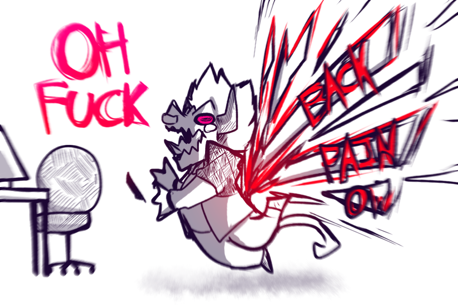 B00_Rad's tweet photo. Local art goblin falls victim to his own hubris (and bad posture) https://t.co/g7o5ukrQSz