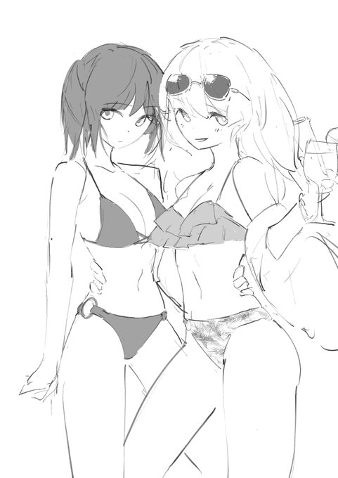 ビーチプロレスに向けて色々調べながら水着考えてます 