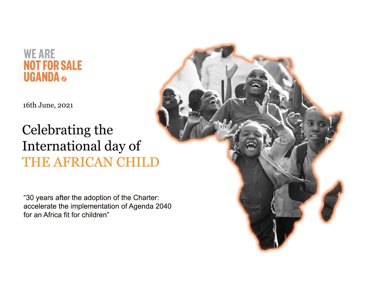 NFSUganda's tweet photo. Today we celebrate the #internationaldayoftheafricanchild. 
The day focuses attention on the barriers African children face in order to receive a quality education. #wearenotforsale 
#ensurequalityeducationforall 
#empoweringcommunities 
#stophumantrafficking https://t.co/HrmlFycCsh