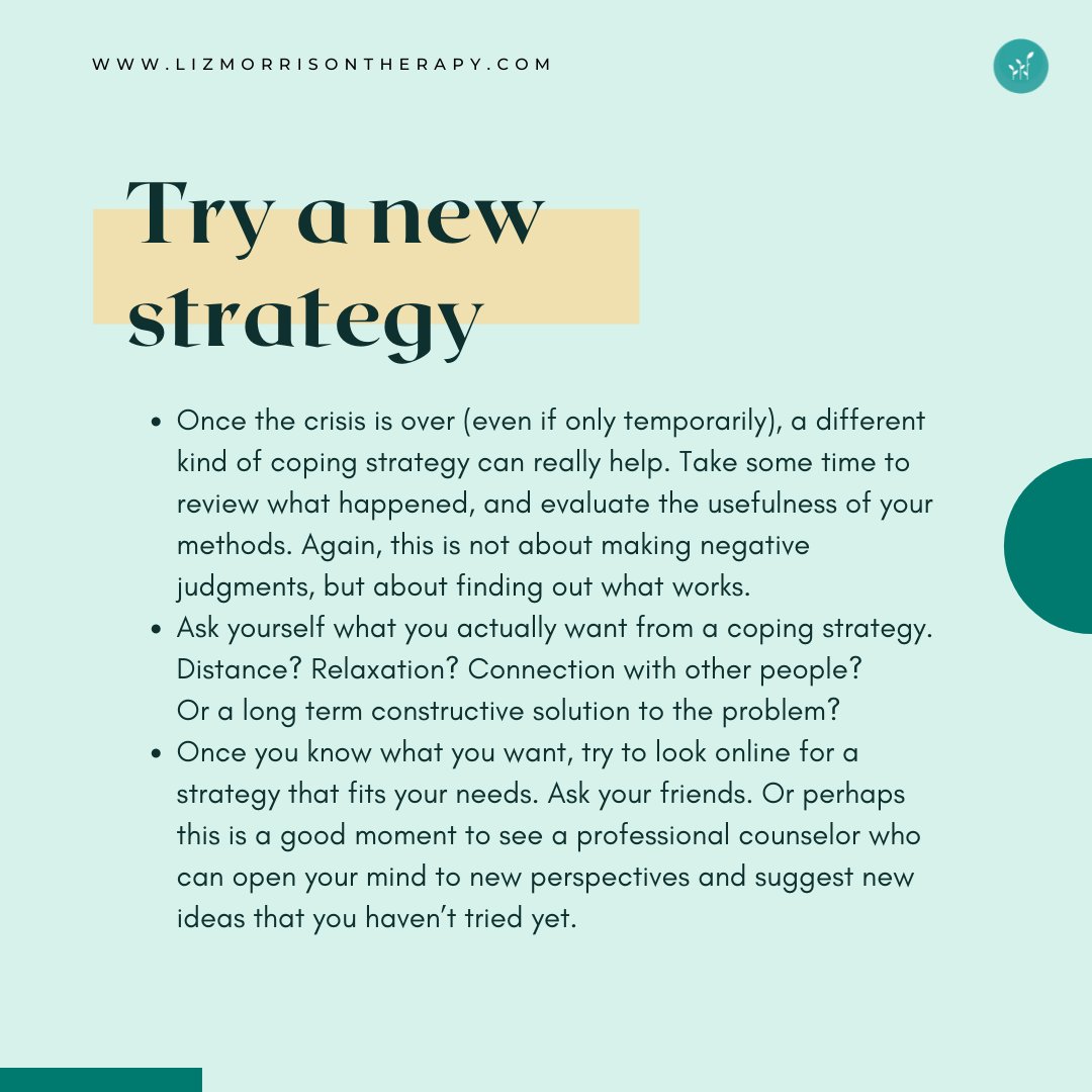 LizMorrisonLCSW's tweet image. Part 2 of our Keep Calm and Cope This Way: How and When To Use your Coping Strategies series! If you missed part 1, you can find it on our page.