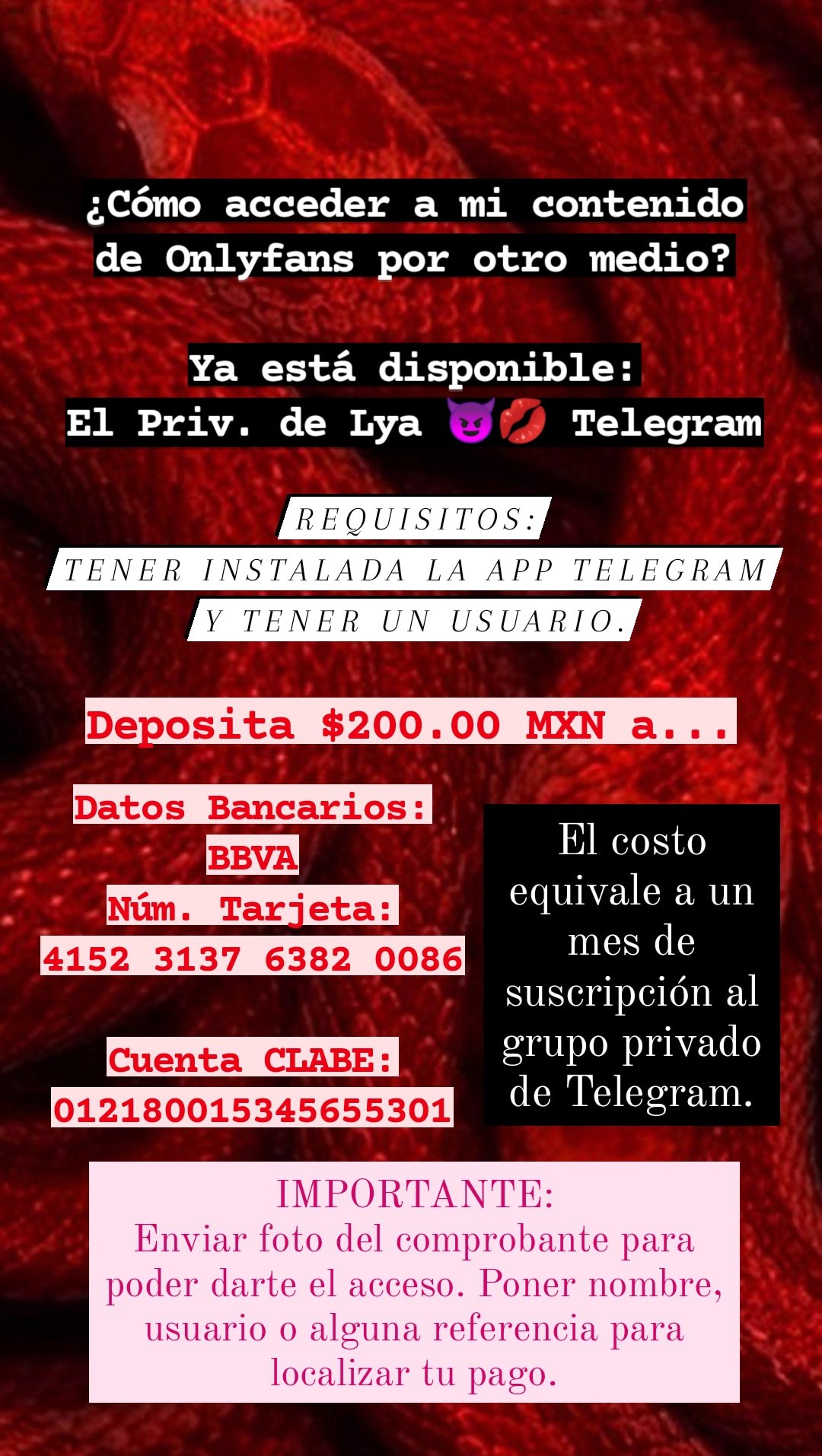 Fulyanm ZSaurí on X: Recuerden que cuento con OnlyFans:  t.coyckhtiaS9B y que también tengo Priv. Telegram 💋🔥 Mi  contenido principal es arte erótico explícito 🔞 Cualquier información que  necesiten, mándenme mensaje privado