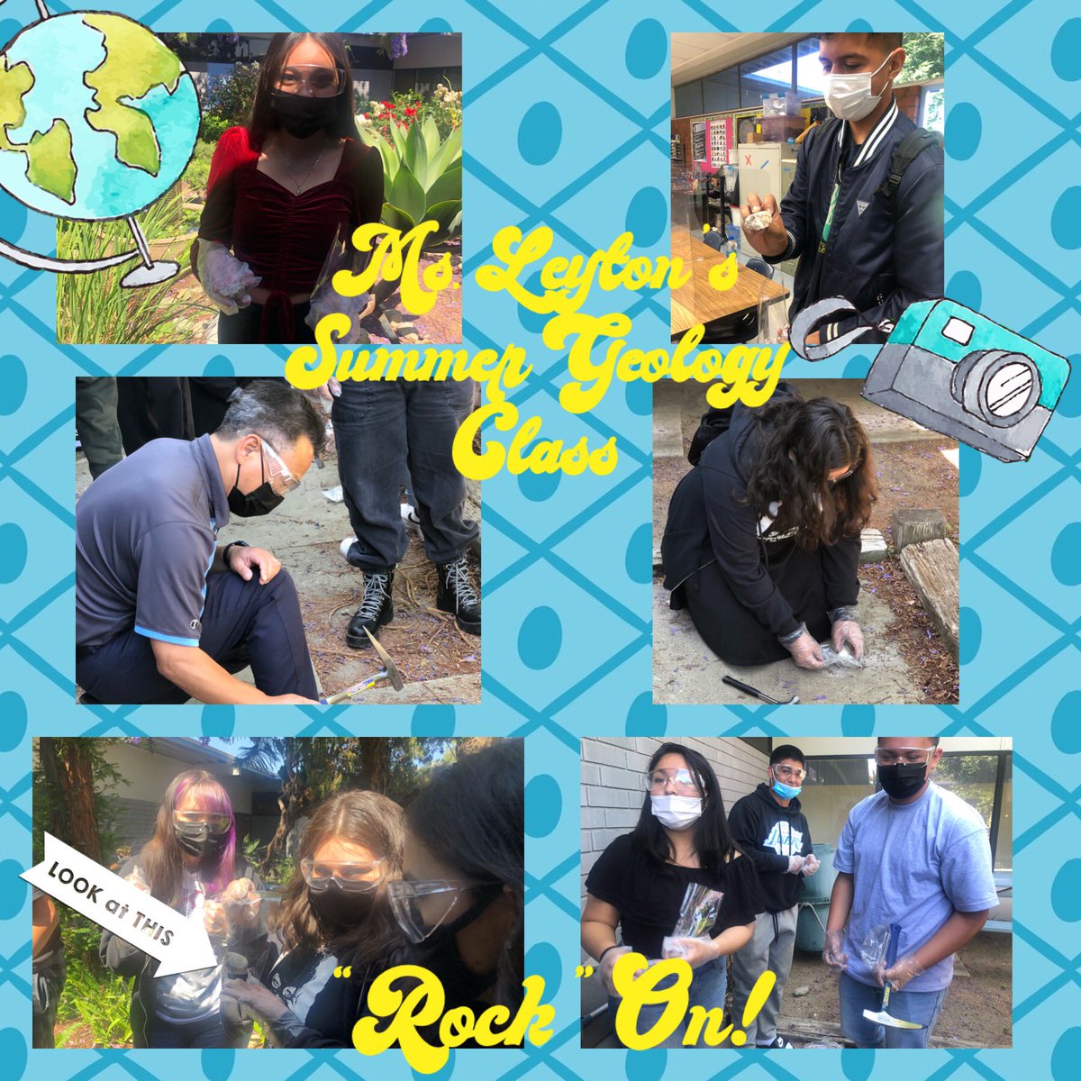 Excited to participate in my first lab in over 16 months! “Gneiss” work Cavs! Thank you Ms. Leyton for allowing me to participate! 💙🖤