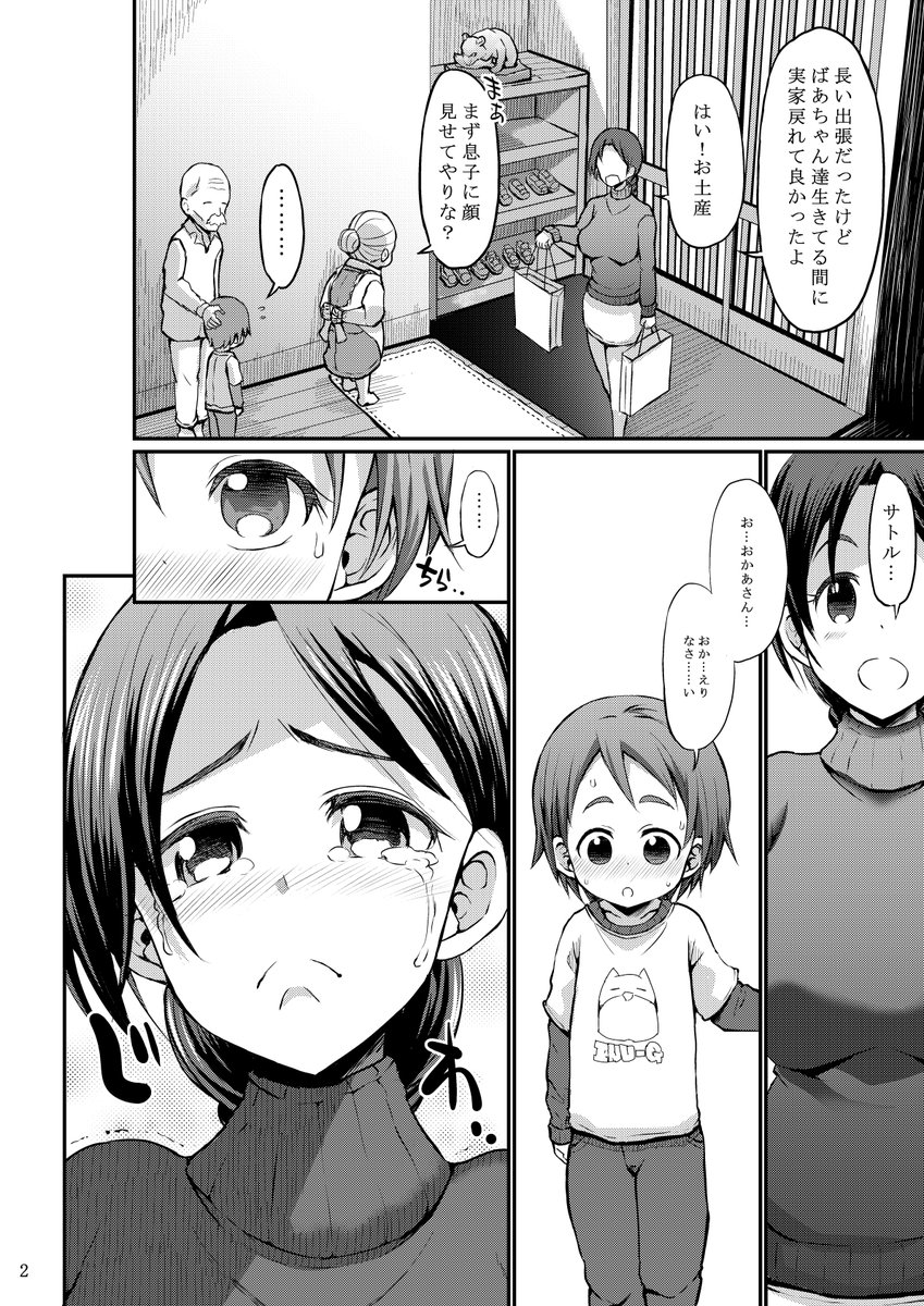 12作品目(以前の投稿から空いてしまいすいません…)は「5年ぶりのお母さん(前編)」です。諸事情により今回からこちらでは少年に見える男子を一部修正してますのでご了承ください(今まで2回凍結してるので泣) 