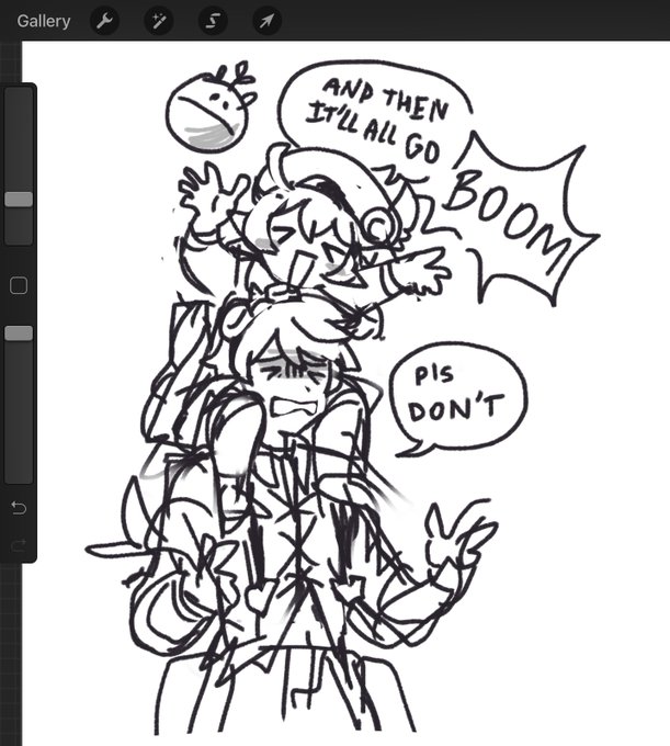 FAST doodle bc since they're in my team it's like they're going on an adventure 💥 