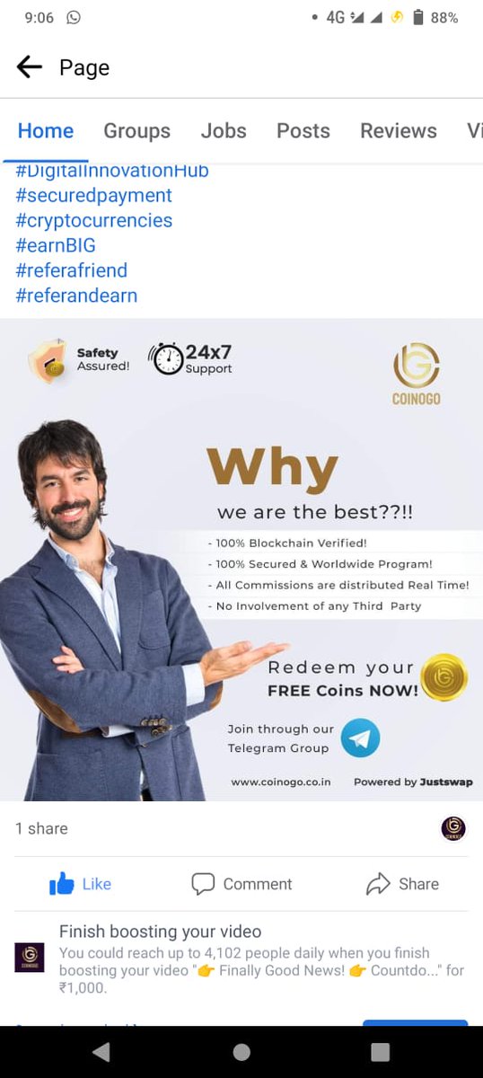 coinogo's tweet photo. 👉 Ever thought of making a secured investment that will cost you only the price of a Toffee??!!!👍👍

👉 We are here for you to help with that! 

👉 BUY our CNG COINS! 👍👍

👉 Our COIN value is appreciating and it will soon be reaching US$ 1!!

👉 Refer your friends and peer g https://t.co/ZFGm1EPpNI