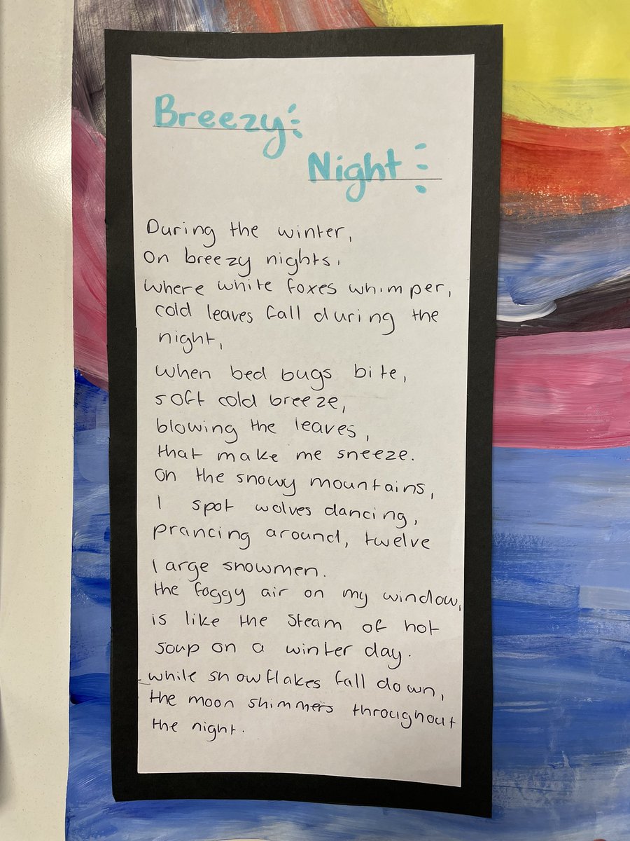 choueiri_m's tweet photo. Ss in stage 3 applied their knowledge of poetry to create these gorgeous poems & art ❄️ @StJohnsParkPS #proudteacher #culminatingtask https://t.co/xS6jdjRSGv