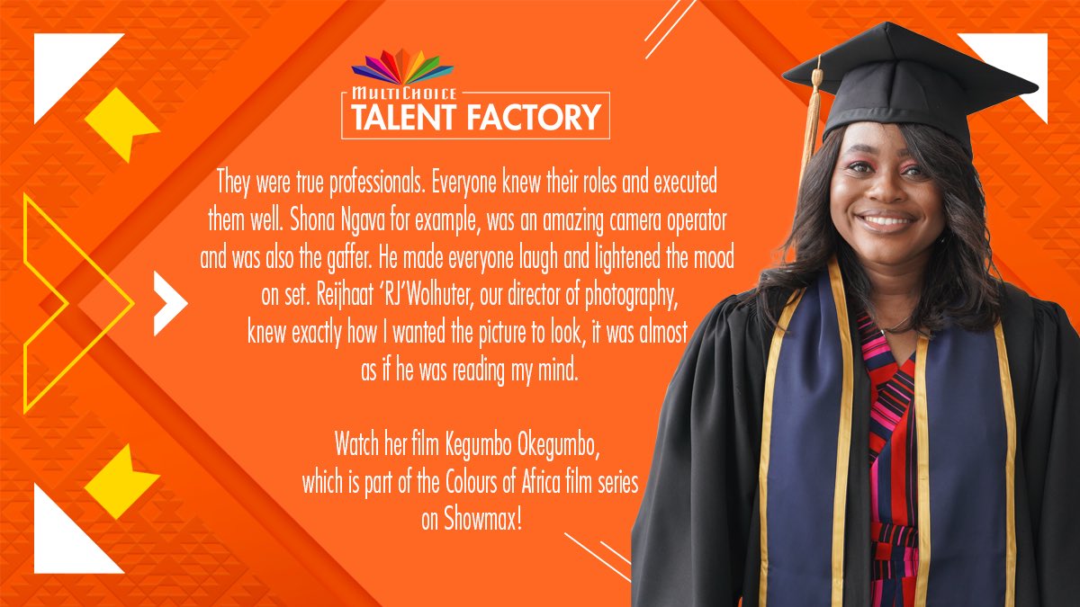 MCTalentFactory's tweet photo. Working with a team that understands the vision and is committed to bringing the vision to light is what @HilmaSheehama experienced. #MTFClassOf2022 applications are now open.#IgnitingAfricasCreativeIndustries https://t.co/Nj1lSa1ZYa