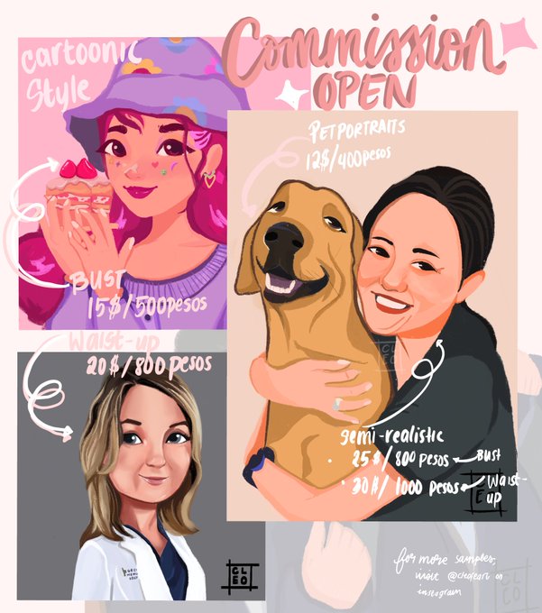hi guys I'm now open again for commissions!  I lowered my price for it to be affordable!🥰

I'll accept as many as I can! Retweets  are appreciated!

Dm me for more information!
 #commissionsopen #artph 