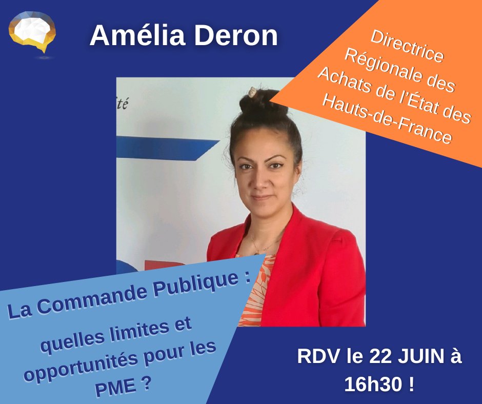 Le mardi 22 juin à 16h30, retrouvez <a href="/AmeliaDeron/">Deron Amélia</a>, Directrice de la Plateforme Régionale des Achats de l’État, à notre prochain Dialogue Digital :
La #CommandePublique, quelles limites et opportunités pour les #PME ?

Inscrivez-vous à l'#événement ! 👉 ow.ly/8vfC50F5DCh