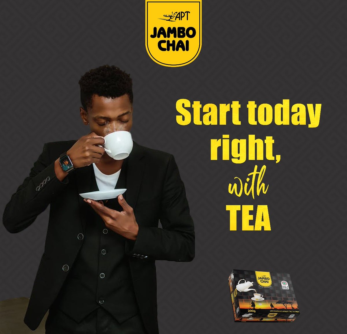 aptteas's tweet photo. New Monday, New Goals but start it right, with TEA.

#AptTeas #Tea #KenyanTea #JamboChai #EquatorGreenTea #SinbadTea #HassanTea #Monday https://t.co/R4Ew2irY29