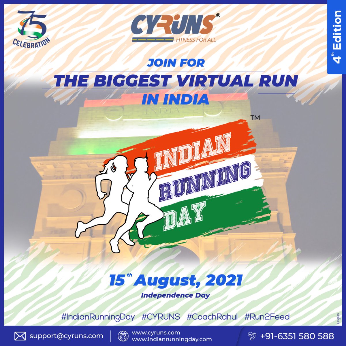CYRUNS1's tweet photo. #EkDaudDeshKeNaam

#IndianRunningDay on 15th August 2021

Join https://t.co/KM23VNmczg or https://t.co/hPb3h32BFl https://t.co/widqbMWBfk